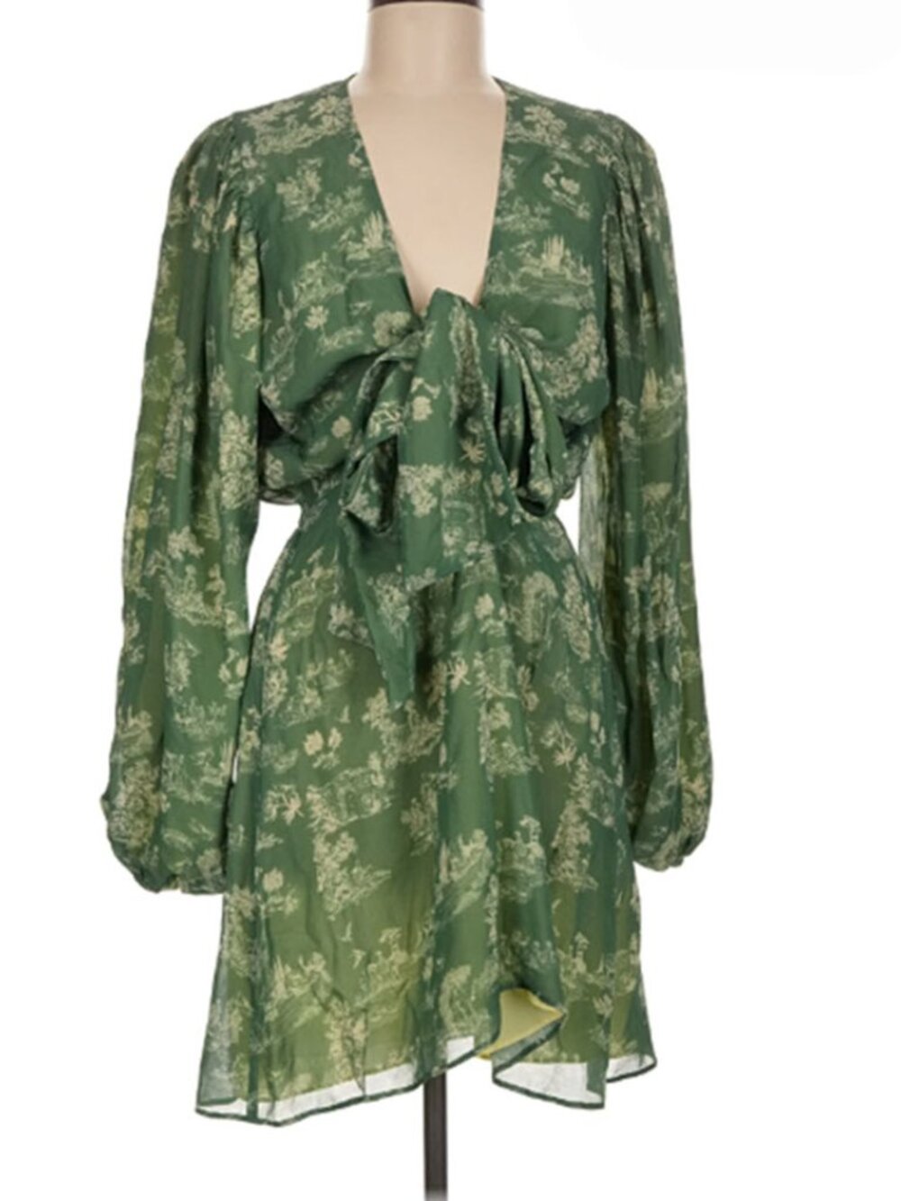 Dos Marquesas x Couper Azucena Mini Dress Olive Toile M